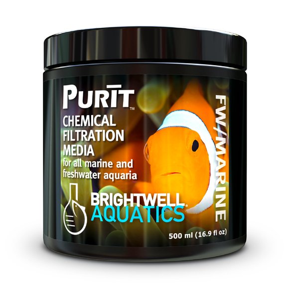 Medio de Filtración Química Brightwell Purit 500 ml para Acuarios
