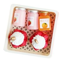 Magideal - Accesorio De Casa De Muñecas En Miniatura De Resina, Accesorios De Cocina De Casa De Muñecas, Juego De Simulación De Cocina, Figuritas De Cesta De Fresa