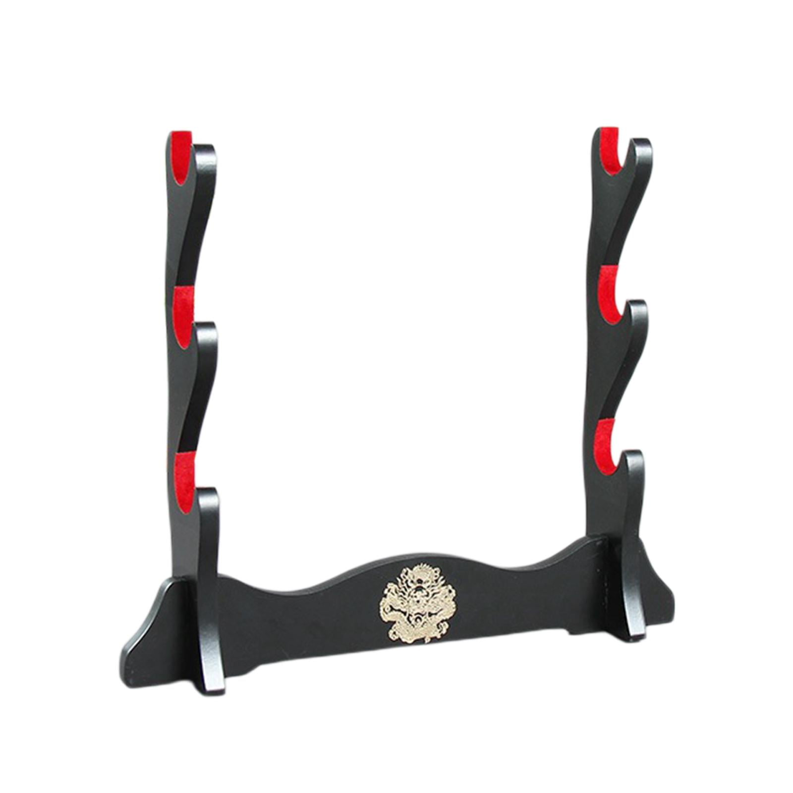 Bothyi - Soporte De Espada Samurái Soporte Horizontal Pantalla Para Flauta Wakizashi Dojo 3 Capas