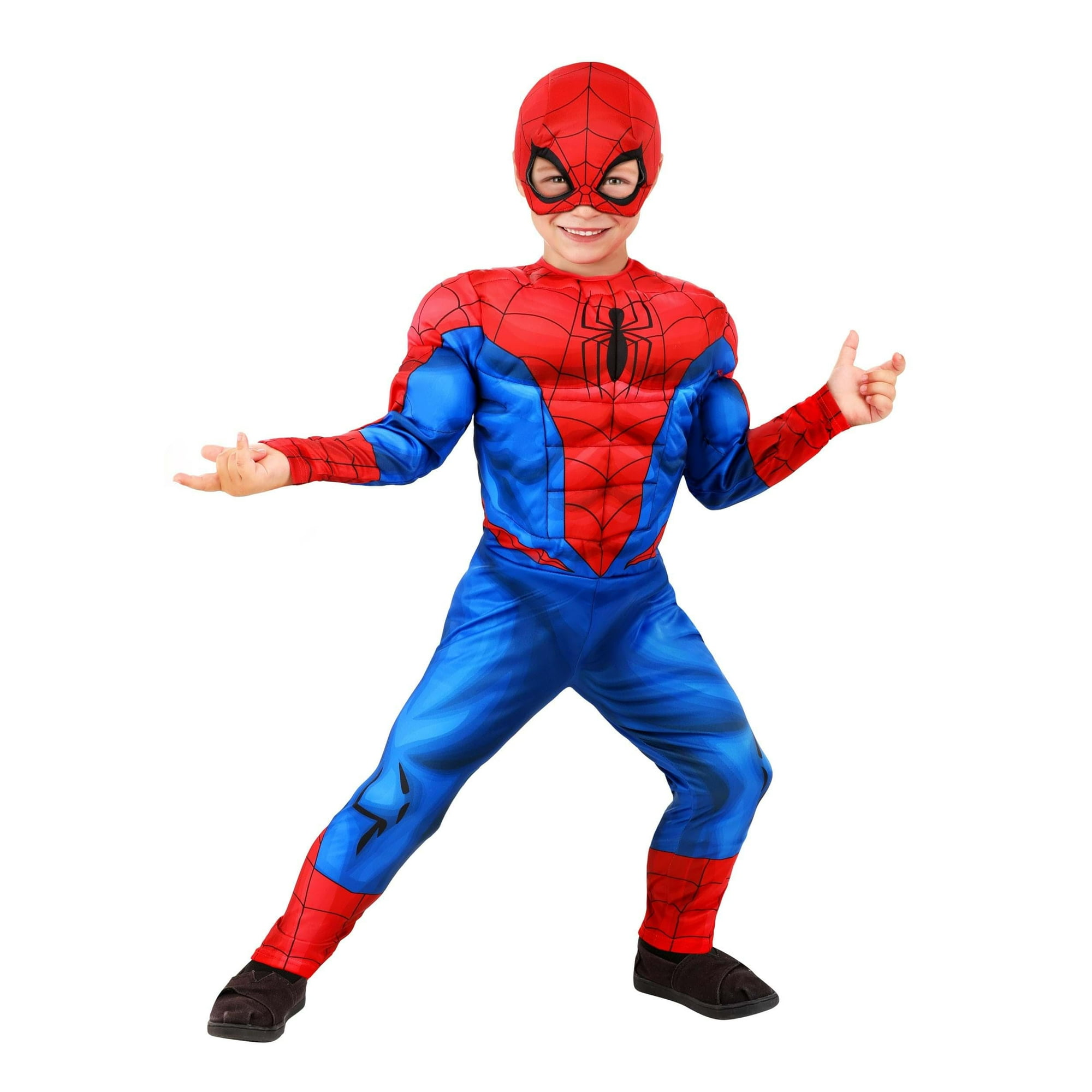 Disfraz Jazwares Marvel Spider-man Toddler 4t Para Niños, Azul Y Rojo