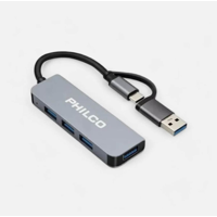 Philco - Hub 3.0 4 Puertos Usb/Usb-C