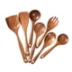 thumbnail image 1 of Juego De Utensilios De Cocina De Madera, Antiadherente, Madera De Teca, Duradero Para Accesorios Para El Hogar, 7 Piezas, 1 of 5