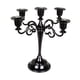 thumbnail image 1 of Candelabro De Metal Con 5 Brazos Para Velas, Candelabro Para Fiestas, Cenas, Color Negro, 1 of 5