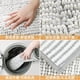 thumbnail image 2 of suxuMhao Paquete de 2 Tapetes de Baño de Chenilla, Tapete de Baño Absorbente, Tapete de Ducha, Tapete de Baño Suave, Tapetes de Piso Multiusos para Baño, Lavable a Máquina, Caqui y Blanco, 16 X 24in, 2 of 4