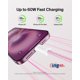 thumbnail image 2 of Cable USB C a USB C para iPhone 16, paquete de 2 unidades, 3 m, 60 W, rosa, 2 of 8