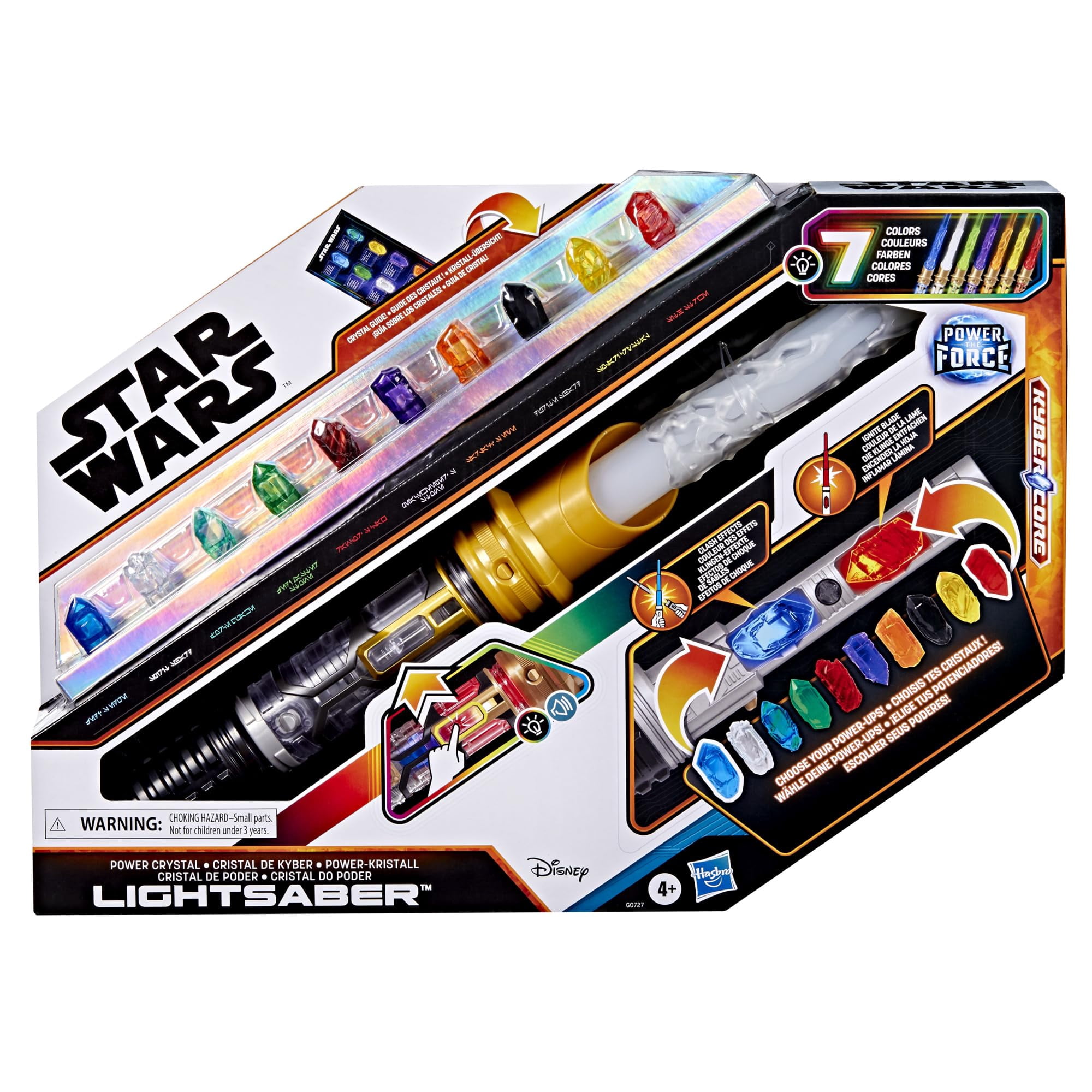Sable Láser Star Wars Power Crystal, 7 Colores Y 10 Cristales