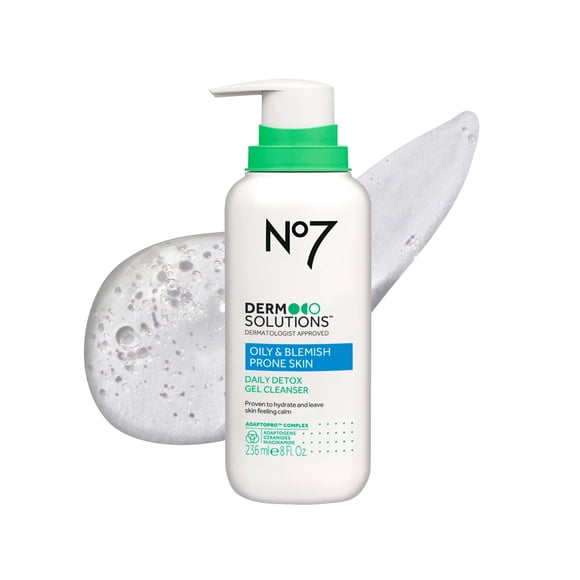 Limpiador facial No7 Derm Solutions Daily Detox 240 ml
