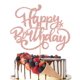 thumbnail image 1 of Decoración para tartas Crseniny con purpurina de feliz cumpleaños en oro rosa, 1 of 7