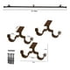 thumbnail image 4 of Set Doble De Barras Para Cortina Extensible 170-320 Cm De Metal Diámetro 16/19 Mm Soporte De Techo Terminal Cónico Color Café, 4 of 4