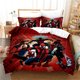 thumbnail image 1 of v1604 Bed Sheets Spider-Man % PolyesterAnime Printed Bedding Set Duvet Cover Queen Cotton Cute Printed Cartoon Quilt Cover 3-Piece Bedding Set (1 Duvet Cover + 2 Pillow Shams) Bed Sheets ju1604, 1 of 5