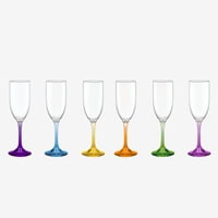 Cristar - Display 6 Copas Champagne 176Ml Flute Versalles Pie Color