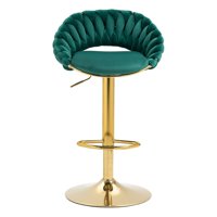 Tododescuento - Pack 2 Taburetes Deluxe Terciopelo Verde