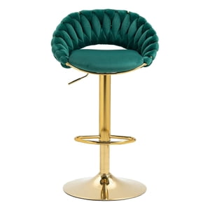 Tododescuento - Pack 2 Taburetes Deluxe Terciopelo Verde