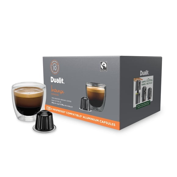 Cápsulas de café Dualit Intense 120 unidades, cápsulas reciclables