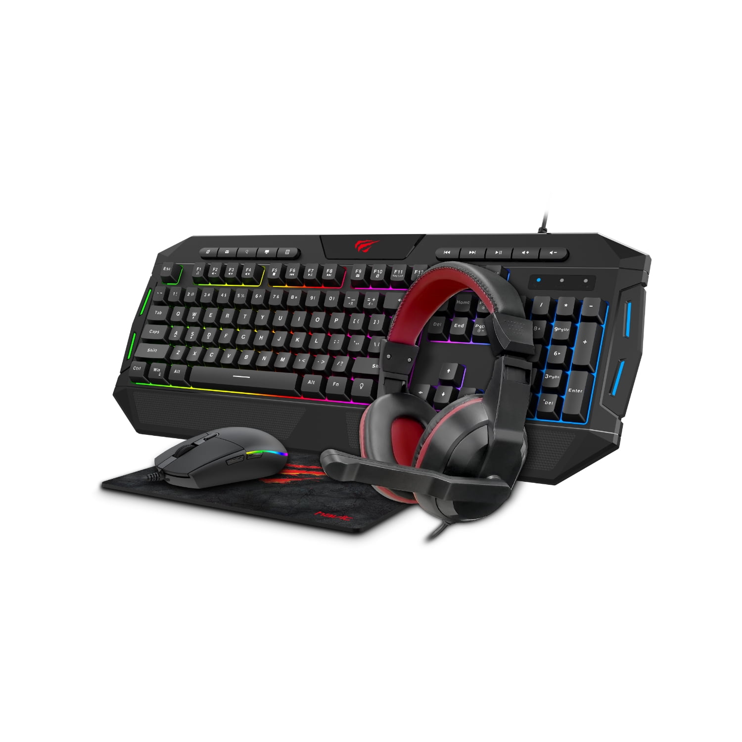 Kit Set Gamer Teclado Audífonos Mouse Mousepad Kb501cm Havit
