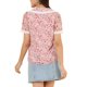 thumbnail image 3 of INSPIRE CHIC Camisa Floral Chic de Regreso a Clases para Mujer, Manga Corta, Cuello de Encaje Peter Pan, Botones al Frente, Blusa Rosa XS, 3 of 8
