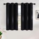 thumbnail image 1 of NICETOWN Blackout Curtains 45 Inches Long Kitchen Drapes, Black, 1 of 3