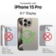 thumbnail image 2 of Funda VENA vCommute para iPhone 15 Pro Negro Pizarra, 2 of 9