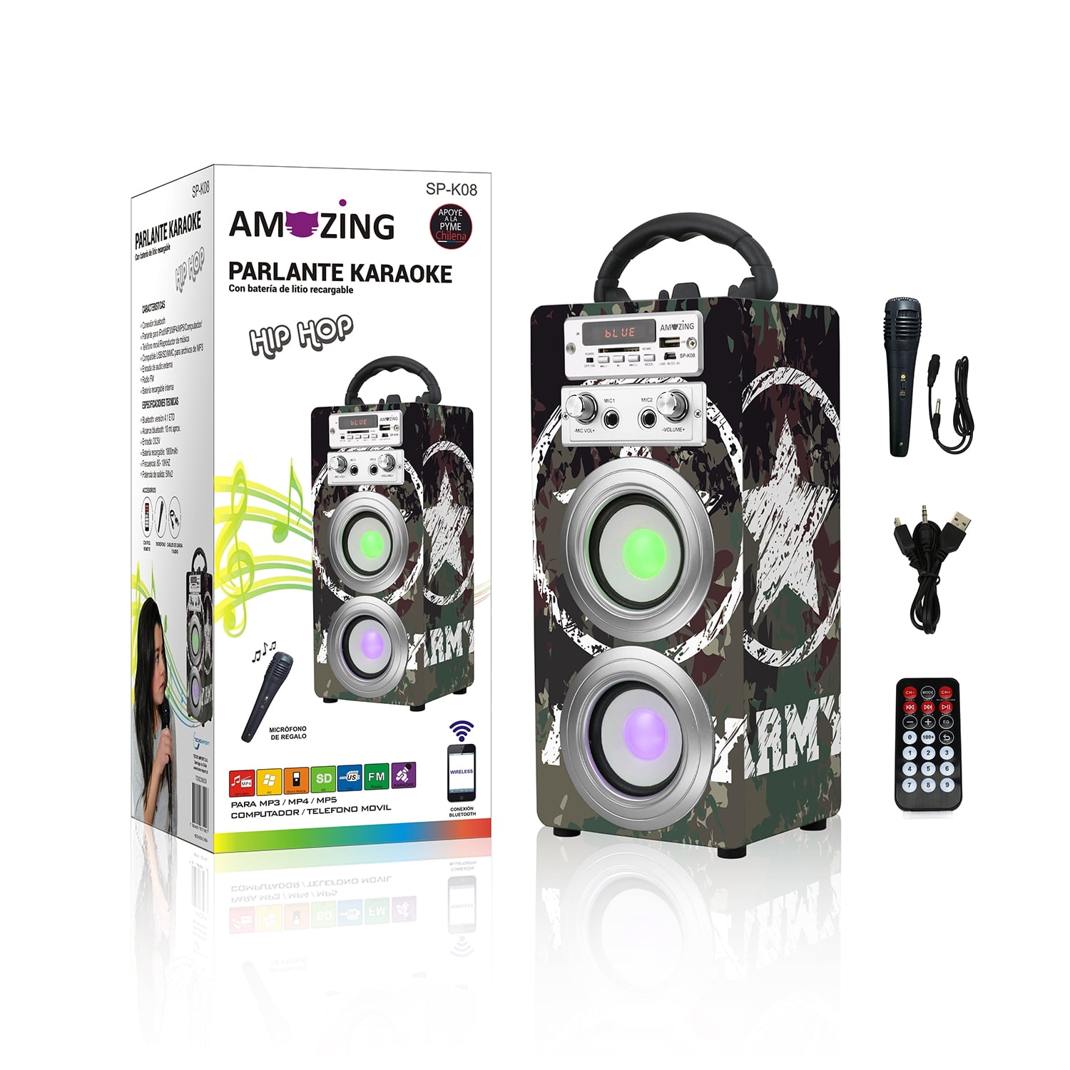 Amazing - Parlante Karaoke Bluetooth Sp-k08