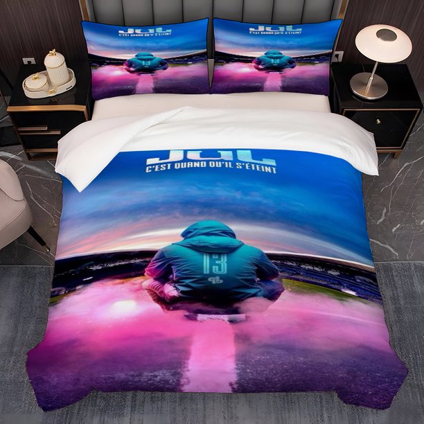 3pcs French Rapper JUL Autobiographical Movie Poster with Colorful Sky And Runway Pattern Korean Style Ins Theme Three-Piece Set