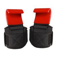 Magideal - 1 Par De Ganchos De Levantamiento De Pesas Eléctricos, Soporte De Muñeca, Empuñaduras De Entrenamiento De Gimnasia, Correas, Guantes Para Mujeres Y Ho Rojo