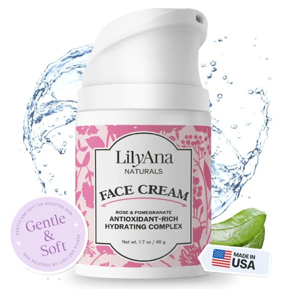Crema hidratante LilyAna Naturals para rostro y cuello, 50 ml, para mujeres y hombres