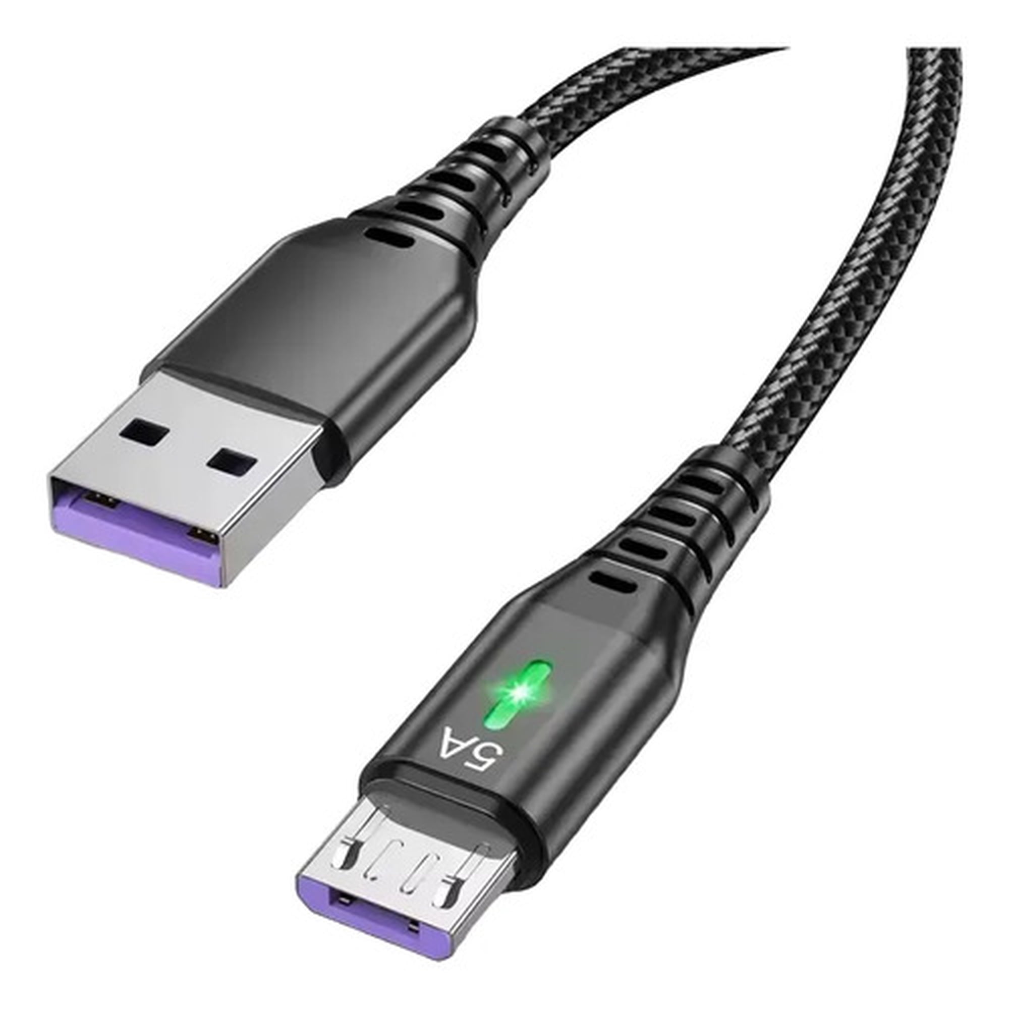Impormaipu - Cable Carga Rápida Celular 5.1 A Usb A Micro Usb 1mt Led Acordonado