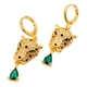 thumbnail image 1 of Aros Leopardo Colgantes, Gota Circón verde, 1 of 6