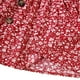 thumbnail image 3 of Blusa Floreada Plus Size con Cuello en V rojo 3XL, 3 of 5