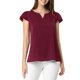 thumbnail image 5 of INSPIRE CHIC Blusa Sólida para Mujer Cuello en V con Volantes Manga Corta Ligera Blusa de Trabajo L Burdeos, 5 of 7