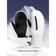 thumbnail image 2 of Guantes de esquí impermeables guantes de esquí para mujeres hombres jóvenes invierno frío tiempo guantes de nieve con las manos más cálido bolsillo de cremallera (blanco), 2 of 3