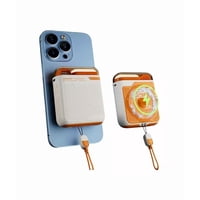 Genérico - Cargador Inalámbrico Magnético 10000Mah, Power Bank 22.5W, Color Naranja