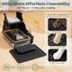 thumbnail image 3 of Caja de arena KittyLetto XL de acero inoxidable negra, 3 of 8