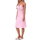 thumbnail image 4 of INSPIRE CHIC Camisón de Satén para Mujer Elegante con Encaje Transparente y Tirantes Ajustables XL Rosa, 4 of 6