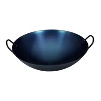 Bothyi - Sartén Wok De Hierro Práctica Y Ligera Para Saltear, Cocinar A Fuego Lento, Guisar Y Freír, 50 Cm