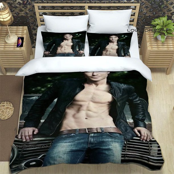 The Vampire Diaries Damon salvatore Bedding Sets exquisite bed supplies set duvet cover bed comforter set bedding birthday gift Bed Sheets