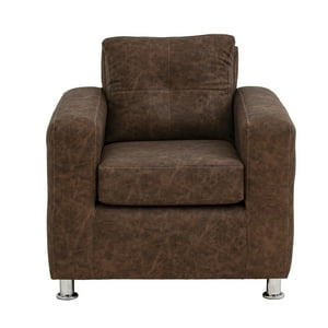 Muebles América - Sofá George 1 Cuerpo Cuero Auris Café
