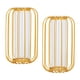 thumbnail image 5 of Florero Nórdico De 2 Uds, Jarrón De Cristal Dorado De Hierro Para Decoración De Estante De Oficina En Casa, 5 of 5