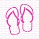 thumbnail image 5 of Plantilla de esténcil Flip Flops de Mylar duradero, 5 of 5