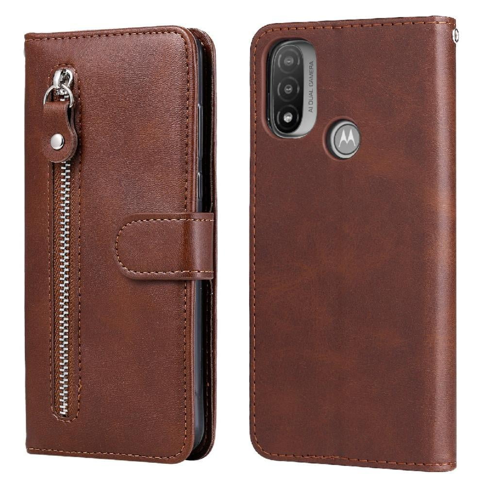 Gangxun - Funda Con Cremallera Para Motorola Moto E20/e30/e40, Carcasa Cartera De Cuero Pu Con Soporte Y Tarjetero