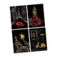 thumbnail image 3 of 4x Adornos De Papel Para Raspar Hojas Para Raspar Negras Dibujo Pintura Para Raspar Esquina De La Calle, 3 of 3
