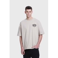 Fashionspark - Polera Hombre Doble Print Beige - V