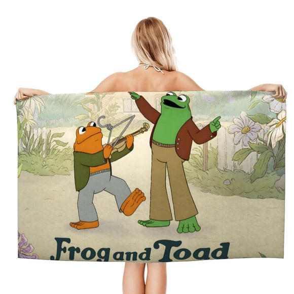 Rana y Sapo Toalla de playa de secado rápido con diseño temático, regalo para mujeres y niñas, ideal para cumpleaños, fans, amantes de la música, uso en la playa o al aire libre, 78 × 160 cm