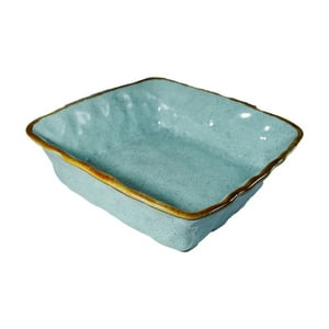 Genérico - Fuente De Cerámica P/Horno Tipo Gres - Cuadrada 23X23 Celeste P1269