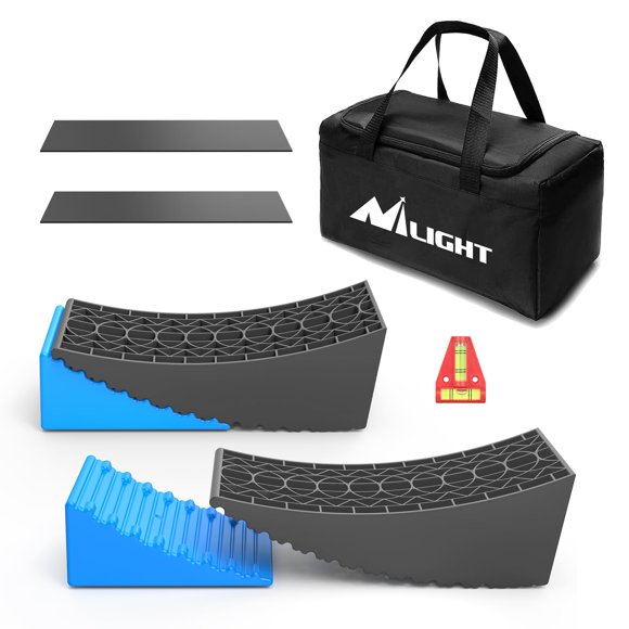 Paquete de 2 bloques niveladores RV Leveler Nilight para autocaravanas, 35 000 libras