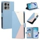 thumbnail image 1 of Funda Cartera Tricolor para Motorola Edge 50 Pro con Ranuras, Azul Claro, 1 of 6