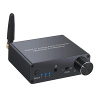 Magideal - Convertidor De Audio Analógico De 192 Khz, Convertidor Óptico A Rca, Receptor Bluetooth 5.0, Control De Volumen, Adaptador De Audio Para Dvd