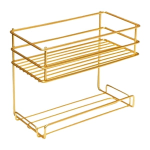 Magideal - Estante Organizador De Montado En La Pared Sin Organizador De Baño Estantes De Accesorios Estante De Almacenamiento Multifunción Estante De Baño