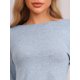 thumbnail image 5 of INSPIRE CHIC Conjunto de pijama de manga larga para mujer, conjunto de salón de mezcla de rayón suave con pantalones cortos, bolsillos y cintura elástica, talla S, azul, 5 of 6