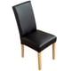 thumbnail image 1 of 2 paquete PU cuero falso impermeable estiramiento silla de comedor cubierta silla protector deslizantes cubiertas (negro, 2), 1 of 3